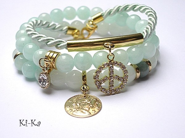 Mint and gold -set