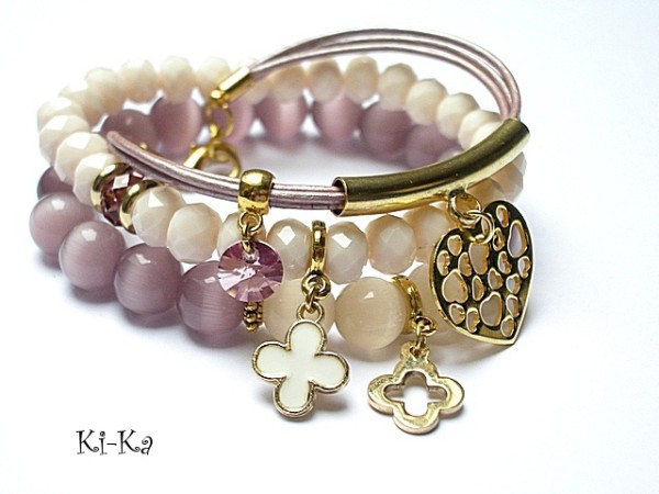 Vintage rose and cream - set