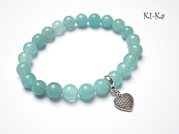 Blue heart - bransoletka