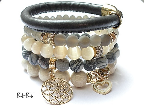 Champagne and grey - set