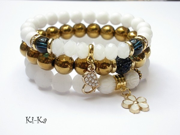 White & gold -set