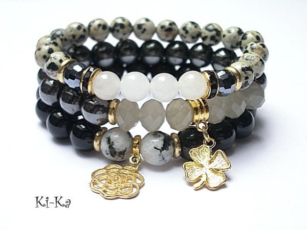 Black, white and grey - set