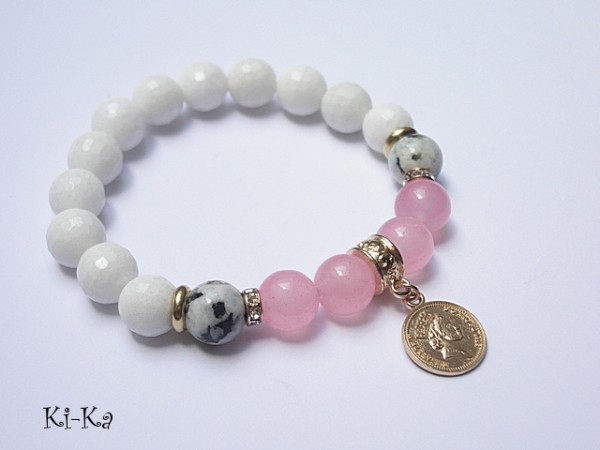 White coin /06-2014/ - bransoletka