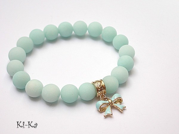 Pastel bow - bransoletka