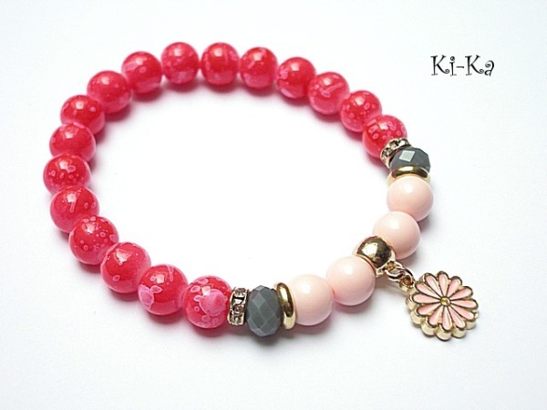 Poziomkowa - bransoletka