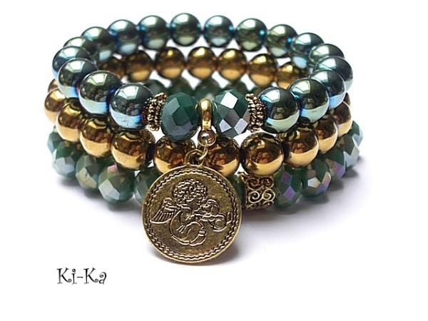 Green and gold -set