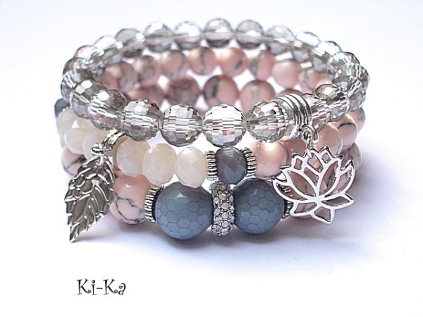 Light rose and grey -set