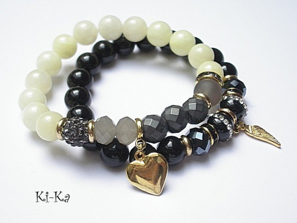 Kolekcja Rich - light yellow, graphite and black