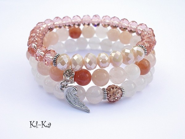 Peach and white /07-2014/ - set
