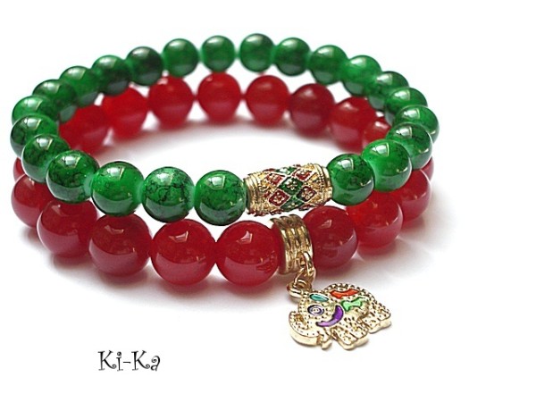 KOLEKCJA ORIENTALNA. Bollywood - green and red