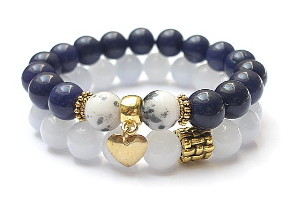 Navy blue and white - duo /08-2014/