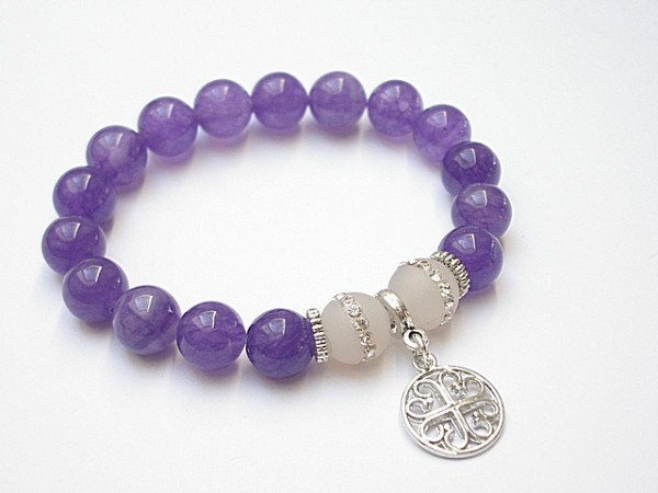 Violet rosette -  bransoletka