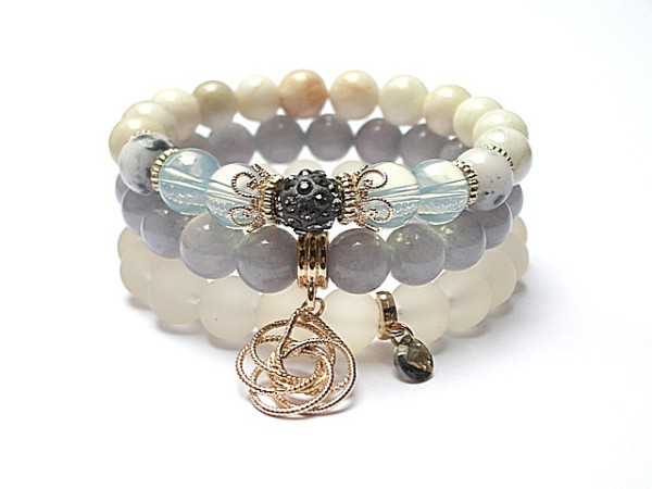 IVORY AND LIGHT BLUE