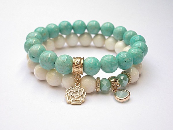 Ivory and mint  /09-2014/ duo