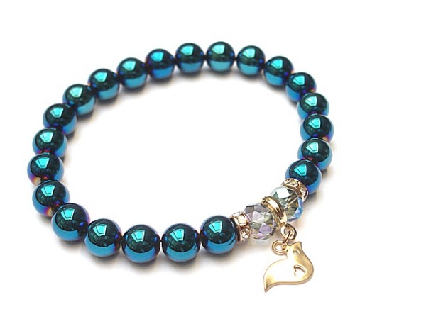 Blue metalic bird  /10-2014/ - bransoletka