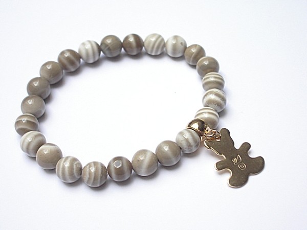 Krzemień pasiasty - bransoletka