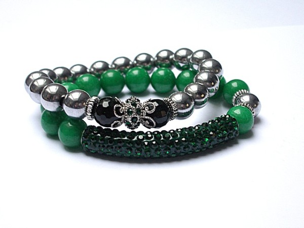 Emerald and silver  /11-2014/ - duo