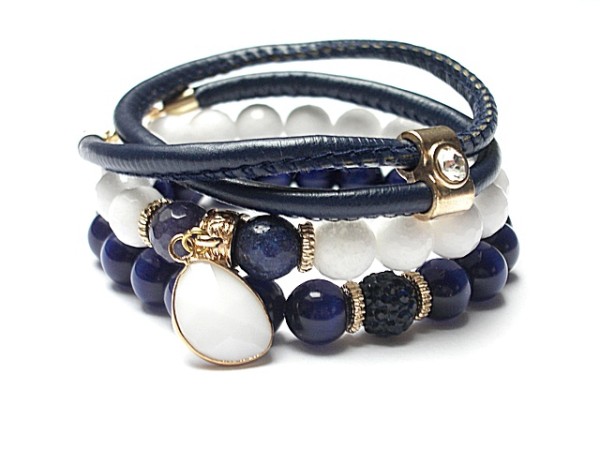 Navy blue and white  /11-2014/ -  set