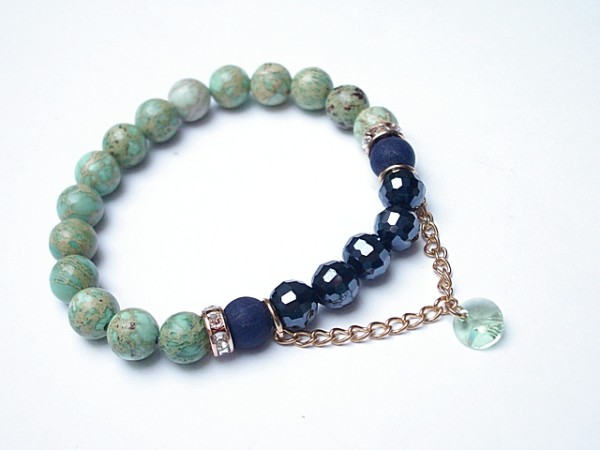 CHAIN IT - Mint and navy blue  /19.01.15/