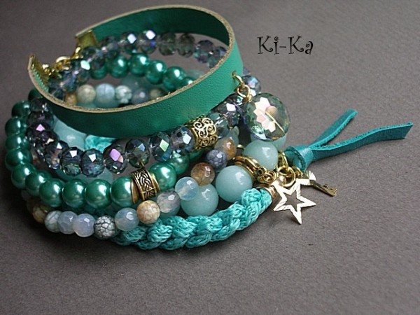 TURKUSOWO-MIĘTOWY SET