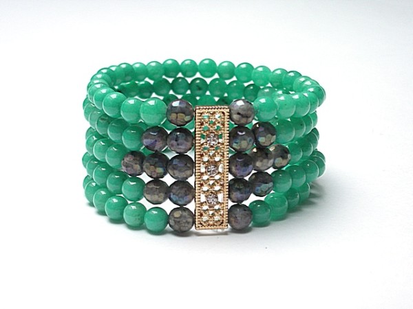 Gorsetowa mint  /23-01-2015/  - bransoletka