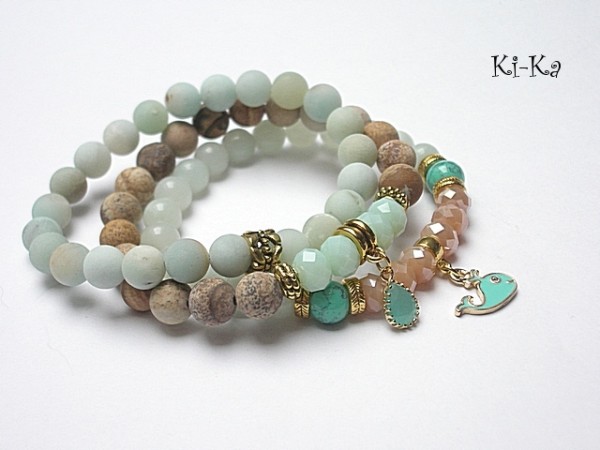 Mint and beige  /02.02.15/ - set