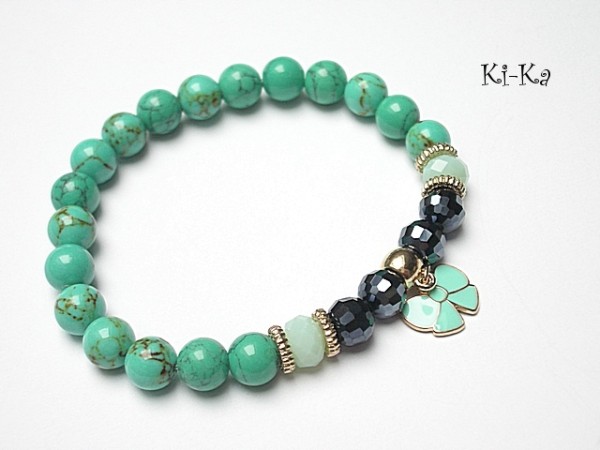 Mint bow /16.02.15/-  bransoletka