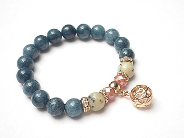 Grzechotka - denim /09-03-2015/ bransoletka