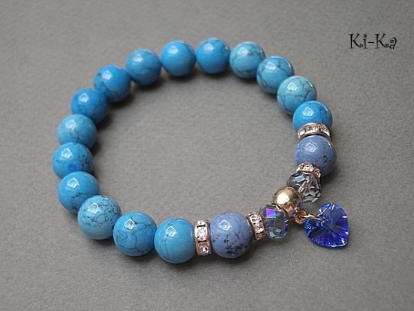 Blue heart /22.07.2015/ - bransoletka