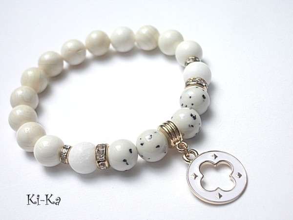 Cream and straciatella /09.08.15/ - bransoletka