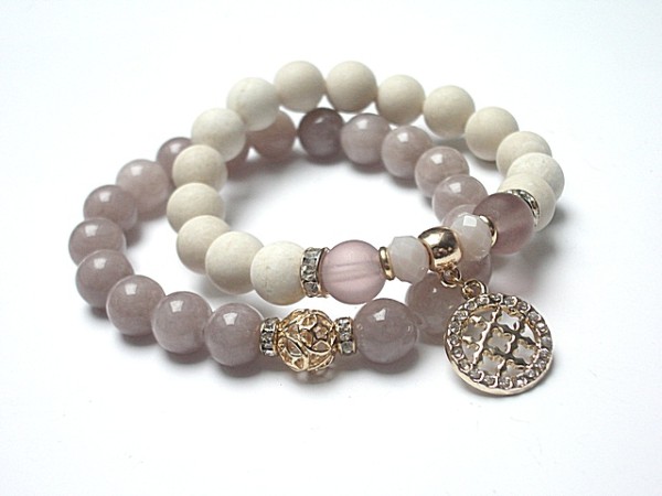 Ivory and antique pink  /10.02.16/ duo
