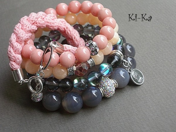 PEACH AND GREY 3 - BRANSOLETKA