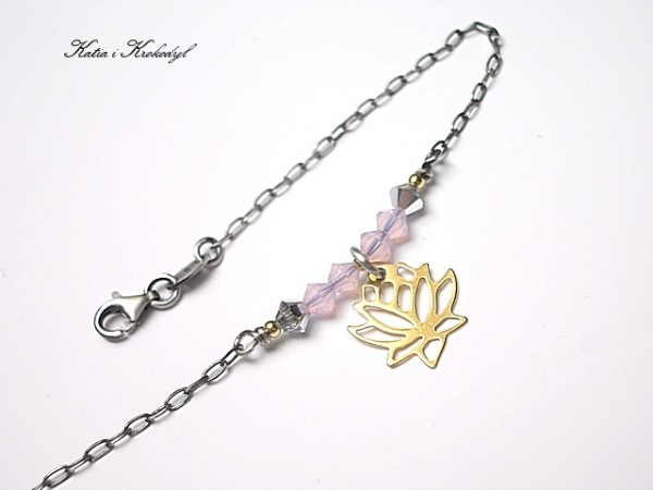 Gold /orchid/ - bransoletka