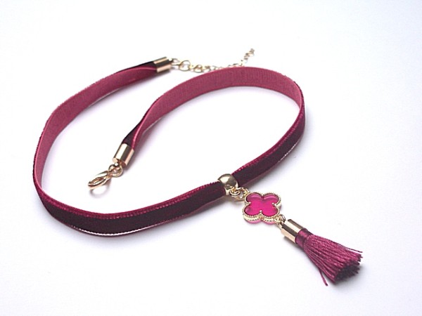 CHOKER - burgund /CHWOST/