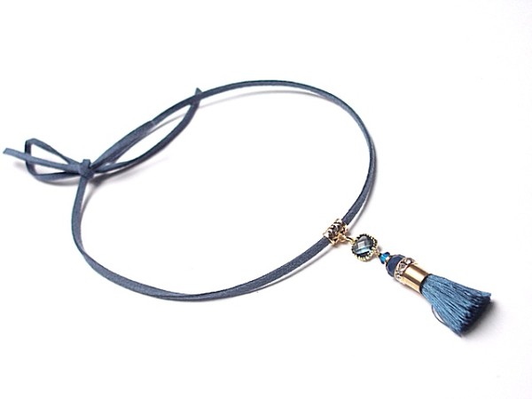 CHOKER - denim /chwost/