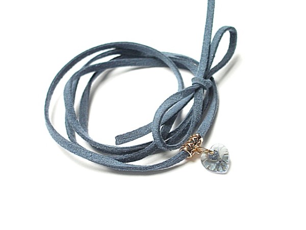 CHOKER - denim /heart/