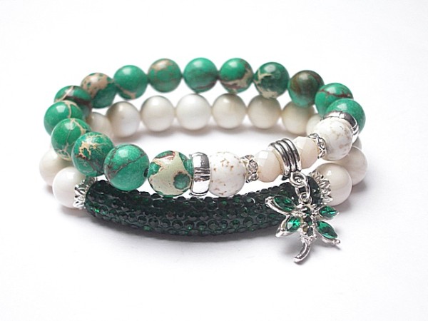 Dragonfly emerald & ivory /16.02.17/ duo