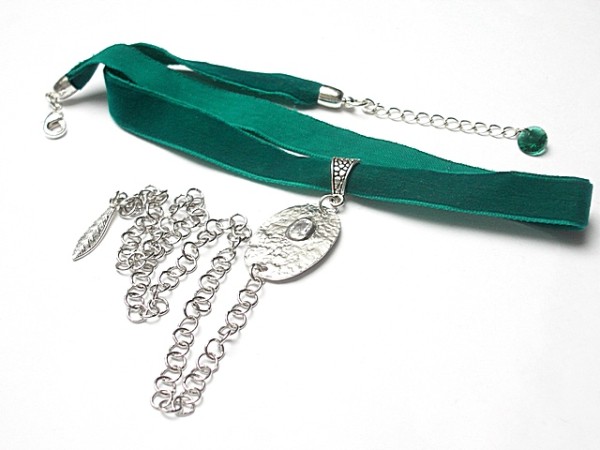 Choker - emerald /smycz/ - naszyjnik
