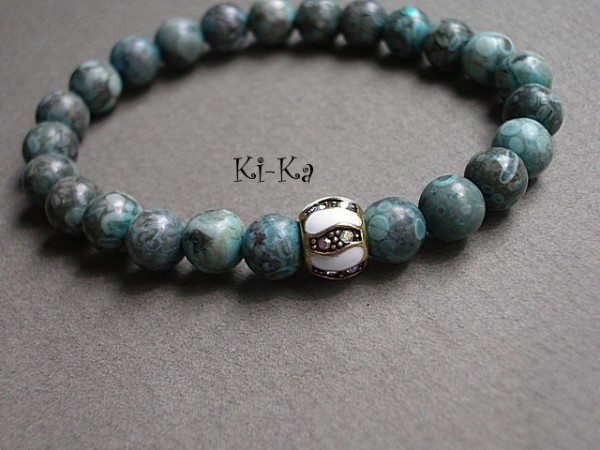 DENIM AND ECRU 5 -BRANSOLETKA