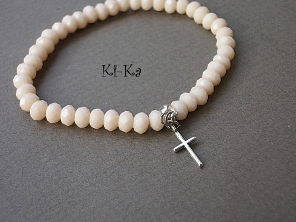 ECRU CROSS - BRANSOLETKA