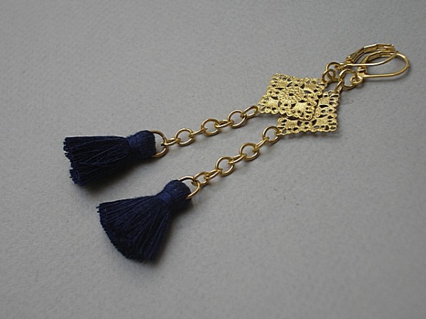Boho - navy vol. 2 - kolczyki