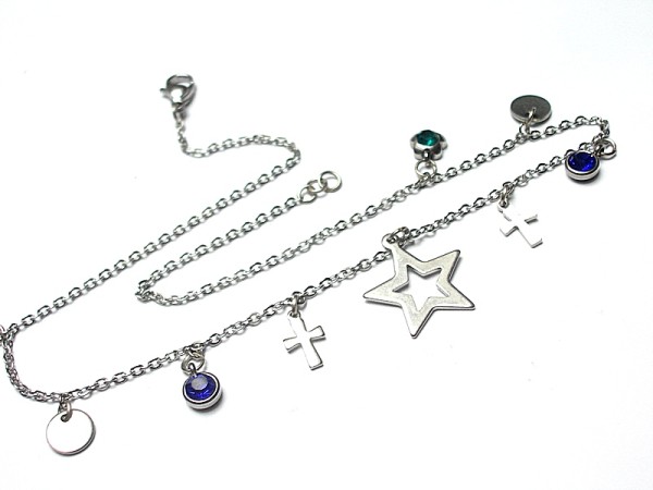Choker - Alloys Collection - Line Blue star
