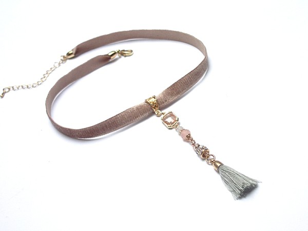 Choker - /trok/ cappuccino - naszyjnik