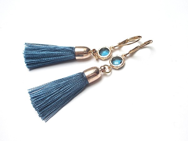 Boho - denim /06.11.2017/ - kolczyki