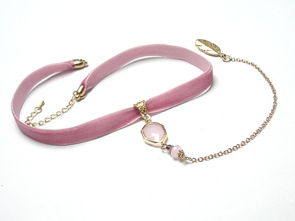 Choker - pink vol. 2 /smycz/ - naszyjnik