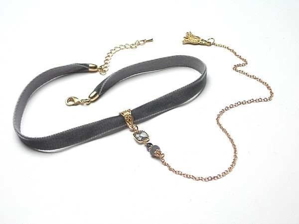 Choker /smycz/ graphite - naszyjnik