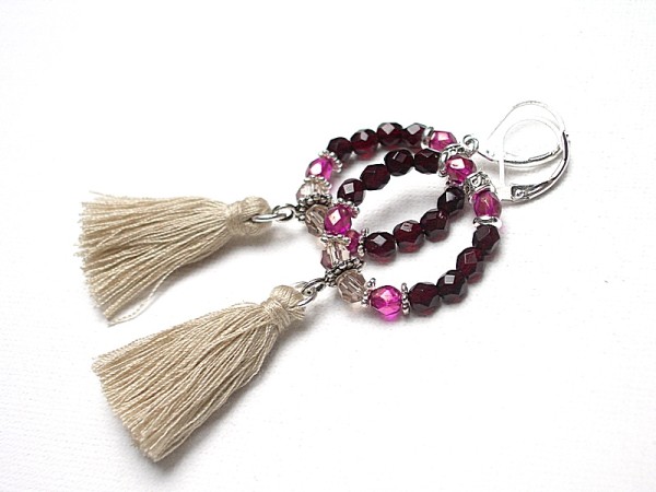 Wianki boho /wiśnie/ - kolczyki