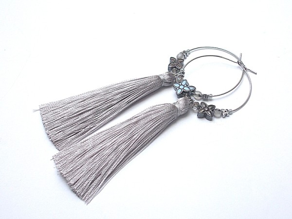 Alloys Collection /boho/ l. grey - kolczyki