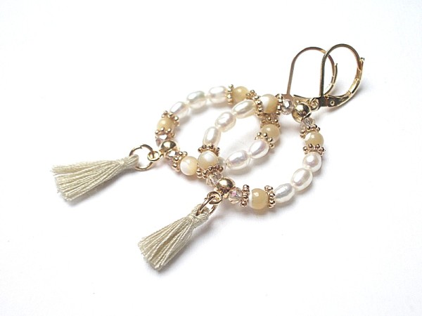 Wianki boho /pearls/ 19.01.18 - kolczyki