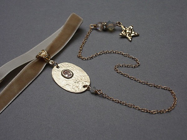 Choker - L. beige /smycz/ vol. 2 - naszyjnik